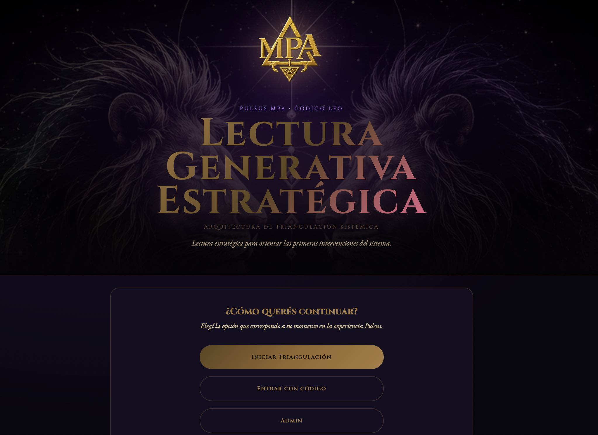 Código Leo — lectura generativa estratégica